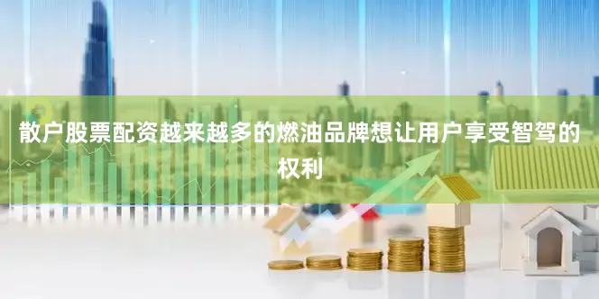 散户股票配资越来越多的燃油品牌想让用户享受智驾的权利